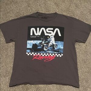NASA Men’s Gray T-Shirt Short Sleeve Large Graphic